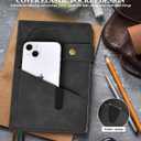 PAIBAS Blank Journal Notebook, A5 Hardcover Leather Sketchbook with 200 Pages Thick Blank Paper for Men Women, Unlined Drawing & Writing Journal, 5.9" x 8.4" Plain Notebook (black)