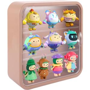 Miniature Display Case for Collectibles Figures, Clear Display Box with Shelves, Wall Mounted or Desktop Plastic Organizer Acrylic Display Storage Case for Rock Stone Mini Figure, 12 Inch (Lotus Root Pink) Miniature Display Case for Collectibles Figures, Clear Display Box with Shelves, Wall Mounted or Desktop Plastic Organizer Acrylic Display Storage Case for Rock Stone Mini Figure, 12 Inch (Lotus Root Pink)