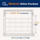 Prime-Line S 4776 21 In., White Painted Carbon Steel, Hinged 4-Bar Window Grill (Single Pack), 22 to 38 inches