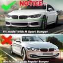 Front Bumper Lip Splitter Spoiler Fit for BMW 4 Series 2014-2020 428i/ 430i/ 435i/ 440i/ F32/ F33/ F36/ (M Sport Models), Carbon Fiber Style 4pcs Air Chin Body Kit Exterior Accessories