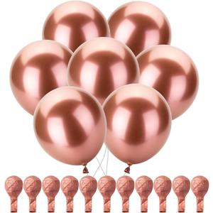 Mr. Pen Metallic Balloons, 12 Inch, 54 Pack, Metallic Rose Gold Balloons