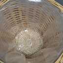 Household Essentials Willow Wicker Waste Basket, Medium, Handwoven with Built-in Plastic Liner, Durable and Attractive Weave, Tapered Design, Compact, Easy to Clean, Natural