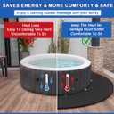 Nuanchu 90" Round Hot Tub Pad, 0.6 in Thick EVA Foam Hot Tub Mat, Black