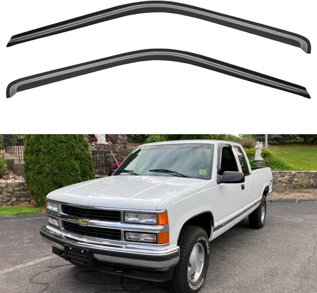 Window Visors Rain Guards for 1988-1999 Chevy/GMC C/K 1500/2500/3500 Standard Cab, Out-Channel Window Vent Wind Deflectors Visors Shades for 1995-1999 Tahoe, 1992-1994 Blazer Regular Cab, 2pcs