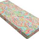 Outdoor Bench Cushion Water-Repellent, 48 x 18 Inch Bench Cushions for Outdoor Furniture, Settee Cushions with Handle and Straps, Patio Couch Cushion 1 Pack, Melora Paisley
