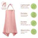 Premium 100% Organic Cotton Muslin Nursing Cover 43 x 28 Inches  Breathable, Lightweight & Privacy Wrap for Mothers, Soft Multi-Use Breastfeeding Cover for Home & Travel, Beige