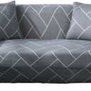 HOOBUY Printed Sofa Cover Stretch Couch Covers Sofa Slipcovers for 2 Cushion Couch and Loveseat with Two Free Pillow Case 13#(2 Seater/Loveseat)
