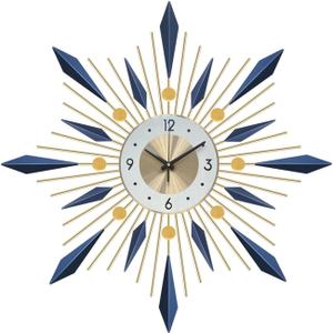 Ergocar Wall Clock, Stylish and Simple Large Decorative Kitchen Wall Clock, No Tick Silent Modern Metal Wall Clock, Suitable for Living Room, Office