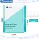 XUCHUN 8-Tab Binder Dividers with Pockets, Plastic Tab Dividers for 3 Ring Binder Organizer,3 Hole Sheet Protectorsh for US Letter Size in 0.5,1,2,3 inch Binders6 Sets (Multicolor)