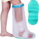 Lxuemlu 100% Waterproof Cast Shower Cover Leg Cast Cover with Non-Slip Bottom for Showering After Surgery, Adult Foot Shower Bag Cast Bag Cast Protector to Keep Wound & Bandages Dry