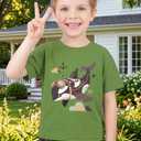 Boys T-Shirts Kid Tshirt Fit Graphic Tees Whale Shark Green Navy Size 2T