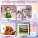 100ml Air Dry Clay Glaze and 29pcs Clay Tools Kit - Waterproof Scratch-Resistant Gloss Varnish Protects from Wear/Cracking, Pottery Tools for Stippling, Carving, Molding & Shaping Clay Crafts