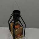 HPC Decor Modern Farmhouse Lanterrn Decor- Black Metal Candle for Summer Night- Lanterns w/Timer Flickering Candles for Living Room,Home,Indoor, Outdoor,Table,Fireplace Mantle Dcor