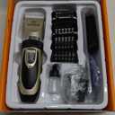 oneisall Dog Clipper Low Noise, Dog Grooming Kit with Rechargeable, Dog Shaver Cordless Electric Quiet Hair Clipper Set for Dog Cats PetsGold