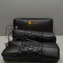 Massage Mat, Detachable Neck Massager, Full Body Vibration Heating, Massage Pad with 10 Vibrating Motors and 9 Speed Settings for Home Office Use, Gift for Men Women Parents Christmas, Black