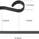 Ginbel Direct Christmas Stocking Holder for Mantle Non-Slip Adjustable Stand Metal Stocking Hangers Christmas Party Decoration Supplies (Black 8 Pack)