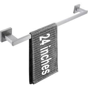 LANC 24-Inche Bathroom Towel Bar for Bathroom Wall Mounted Brushed Nickel Bath Towel Rack Stainless Steel Towel Rod for Toilet Kitchen Towel Holder Towel Hanger Towel Rail, A9010BN-L6