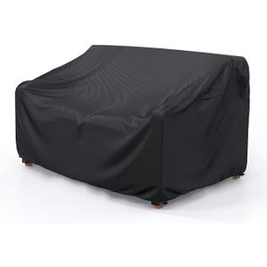 Mrrihand Heavy Duty Patio Sofa Cover, 3-Seater Outdoor Sofa Loveseat Cover, Outdoor Patio Furniture Cover with Air Vent and Handles, 60" L34" D30" H, Black
