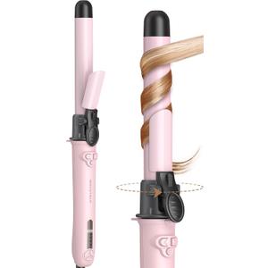 Wavytalk Rotating Curling Iron, 1 Inch Automatic Waver for Effortless Waves up to 430 with Home Button, Pale Pink