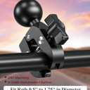BRCOVAN 1.5'' Ball Clamp Mount Base with Aluminum Alloy Tough-Claw, Fit Handlebar Rail 0.5'' to 1.75'' in Diameter, Compatible with RAM Mounts C Size 1.5 Inches Ball Double Socket Arm
