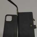 TwoHead Wallet Case Compatible with iPhone 16 Pro Max,Detachable Magnetic Phone Case,PU Leather All-Round Protective Case Wallet with Card Holder/Change Pocket,6.9 in,Black