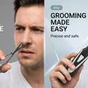 Ear and Nose Hair Trimmer Clippers: 2026 Professional Painless Eyebrow & Facial Hair Trimmers Remover for Men Women, Battery Operated Nasal Clipper, Dual Edge Waterproof Blades for Easy Clean, Black