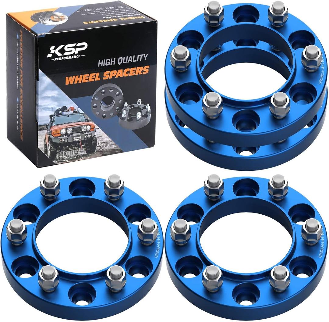 KSP 25mm1" Tacoma Wheel Spacers 6x5.5 Bolt Pattern, 6x139.7 to 6x139.7 Hubcentric Spacers Compatible with Toyota 4Runner Fj Cruiser Tundra 6 Lug Wheel, 4pcs Aluminum Tire Spacer with 106mm Hub Bore