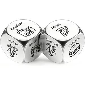 Stocking Stuffers for Men Women Adults,Colorful Date Night Food Decision Dice,Mens Gifts,Christmas White Elephant Gifts for Adults,Gag Gifts,Valentines Day Gifts for Him Her Boyfriend Husband