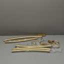 YNL Curved Shower Curtain Rod 35-82In(2.9-6.8Ft), Gold Round Rustproof Shower Rod for Bathroom Bathtub, Adjustable Arched Shower Curtain Rod, Never Rust|Extra Space|Non-Slip|Expandable|Need to Drill.