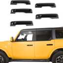 Jeliker for Bronco Door Handle Inserts Trim Cover, Tailgate Handle Cover for Ford Bronco 2021 2022 2023 Black Exterior Accessories 5pcs (NOT for Sport)