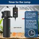 AquaMiracle Aquarium Filter with U - V Light & Filter Sponge, Fish Tank Filter with Timer for Green Water, Turtle Filter with Aeration & Rainfall Mode for Aquarium 10-30 Gallon