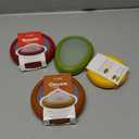 Winb Set of 4 Reusable Fruit and Veggie Savers - Ideal for Avocados, Tomatoes, Apples, Garlic, Onions, and More (Red & Yellow & Orange & Green)