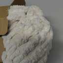 MIULEE Pack of 2 Corduroy Decorative Throw Pillow Covers 18x18 Inch Soft Boho Striped Pillow Covers Modern Farmhouse Home Decor for Sofa Living Room Couch Bed Cream White