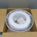 Plug in Pendant Light, 15FT White Cord Hanging Lights with Plug in Cord, Hanging Light with On/Off Switch, Double Linen Shade Fabric Design, Pendant Llight Fixture for Bedroom Living Room Restaurant