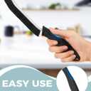 3 x SXhyf Cleaning Brush - Hard Bristle Crevice Cleaning Brush, Multifunctional Gap Scrub Brush, Kitchen Essentials, Bathroom Cleaner Tools for Household Use, Home, Window, Toilet, Stove (Black Bristle Black Handle)