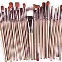 KOLIGHT Set of 20pcs Cosmetic Makeup Brushes Set Powder Foundation Eyeliner Eyeshadow Lip Brush for Beautiful Female (Gold+Coffee)
