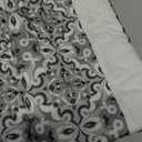 WONGS BEDDING Boho Quilt Set Full Size,Black Bohemian Striped Patchwork Bedspread Set,3 Pieces Microfiber Bedding Set for All Seasons (78"x90")