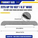 Boao Oversize Bimini Top Storage Boot Cover, Fits up to 103" / 8.5' Wide, Design with Light Hole, 600d Waterproof UV Protection Bimini Top Replacement Boot for Large Tubing(Gray)