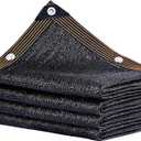 winemana 50% Black Shade Cloth, 6.6 x 10 FT Durable Mesh Tarp with Grommets, Garden Sunblock Shade Cloth Shading Antifreezing for Plants Cover, Greenhouse, Barns Kennel, Patio, Tomatoes