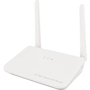 4G LTE Router with SIM Card Slot, 300Mbps Wire Less Mobile Wi Fi Hotspot Routers with 2 Antennas, LAN WAN Ports, Support Up to 32 Users, for Home Office (US Plug 100‑240V)