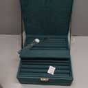 Jewellery Box Retro Dark Green Velvet Jewelry Box Elegant and Generous Birthday and Festival Gift