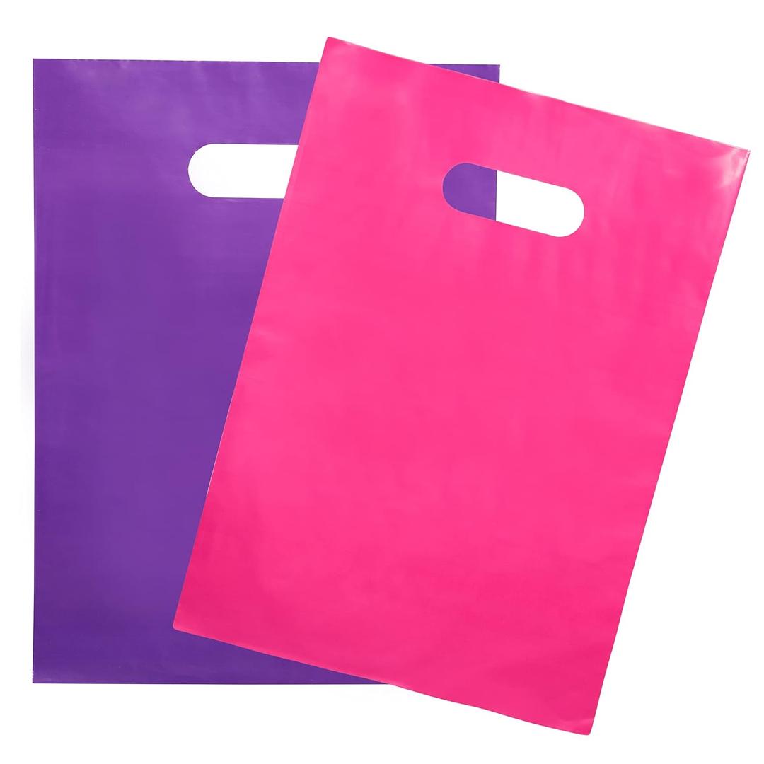 Choice Marts 200 Pink and Purple 2Mil Extra Thick 12"x15" Glossy Plastic Retail Merchandise for Small Business Boutique, Thank You, and Gift Packaging