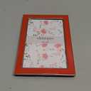 eletecpro 4x6 Enamel Picture Frame with Real Glass Cover, 1 Pack Red Photo Frame with Silver Metal Edge, Horizontal and Vertical Display Pictures 4x6 for Tabletop, Bookshelf, Wall Decor