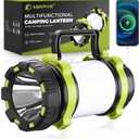 AlpsWolf Rechargeable Flashlight, 6 Modes Camping Flashlight LED Camping Lantern for Power Outage, Flashlight for Home, Emergency, Green