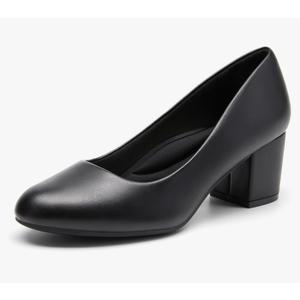 DREAM PAIRS Women's Pumps Low Chunky Block Heel Dress Shoes Closed Round Toe Comfortable Heels size 6