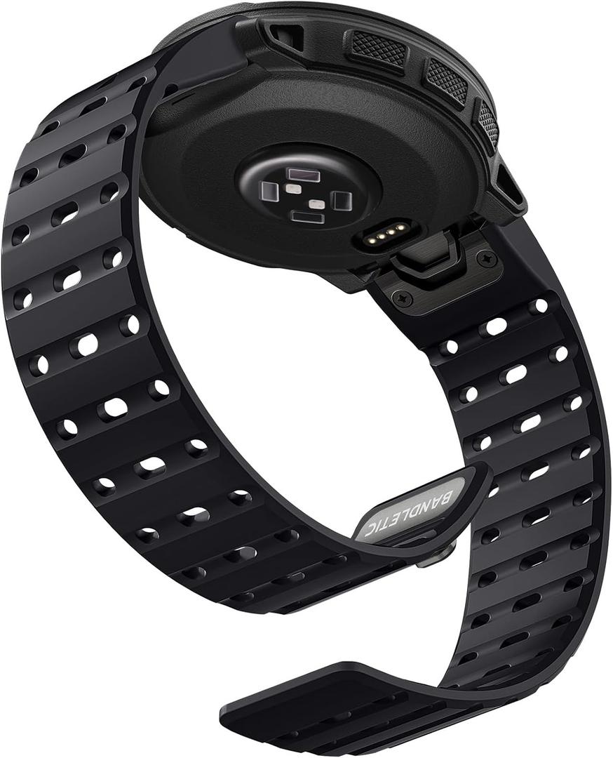 Bandletic Compatible with Garmin Instinct Watch Band, Soft Silicone Magnetic Sport 22mm Quick Fit Strap for Fenix E/8 47mm/7/6/5/Forerunner 965/955/Epix 2/Approach S70 47mm/Tactix & Quatix 8-47mm