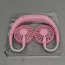 Neck Fan Portable Neck Fans Rechargeable Personal Fans For Your Neck Wearable Fan Neck Air Conditioner Cooling Neck Fan With 360 Degree Rotation 2000mAh For Travel Sports Walking And Outdoor Working (Pink)
