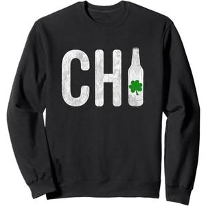 CHI Chicago Beer Bottle Irish St Patricks Day Sweatshirt,small
