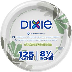 Dixie FBA_DXEUX9WSPK UX9WSPK, Table Ware Plates, Heavy Weight, 8-1/2, 125/PK, Pathways/White, 125