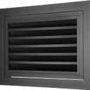 PATIKIL 10" x 16" Aluminum Gable Vent, 1Pcs Return Grille Gable Louver Air Vent with Screen Mesh Filter Removable Door for Sidewall Wall Ceiling Floor Attic Shed HVAC System, Black